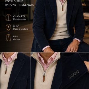 blazer pana azul oscuro